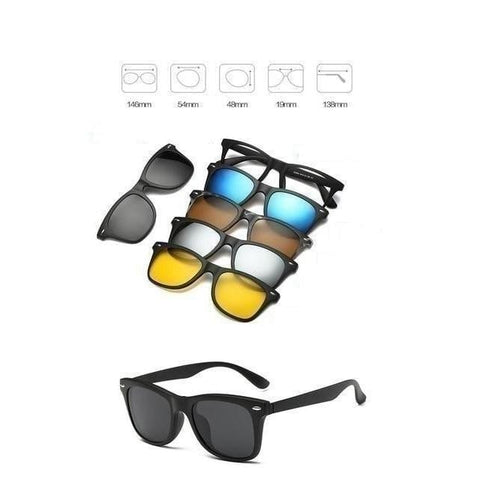 Image of Óculos Magnético - FRETE GRÁTIS - 5 Em 1 - PROTEÇÃO UV400