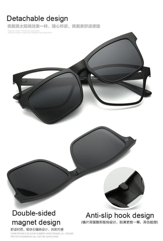 Image of Óculos Magnético - FRETE GRÁTIS - 5 Em 1 - PROTEÇÃO UV400